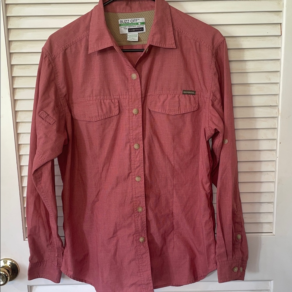 Exofficio Women's Long-Sleeve Button-Down Shirt in Rose